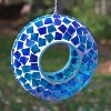 Sunnydaze Outdoor Garden Patio Round Glass with Mosaic Design Hanging Fly-Through Bird Feeder - 6" - 4 of 4