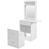 GlasFlength Stylish Multifunctional Vanity Tables with Ample Storage for Bedroom or Cloakroom Decor, Modern Design Style, White,22.8”*17.8”*60" - 3 of 4