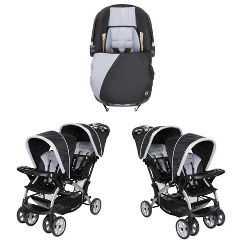 Double stroller with car seat and base hotsell