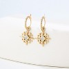 18k Gold Plated Dangle Earrings for Women Princess Cubic Zirconia Trendy Chunky Twist Drop Earrings - 2 of 4