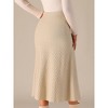 INSPIRE CHIC Women's Elastic High Waist A-Line Ribbed Knit Sweater Skirt - 2 of 4