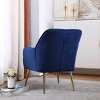 KTMBDW Modern Accent Chair, Velvet Armchair with Cozy Soft Padded for Living Room, Bedroom, Office - 4 of 4