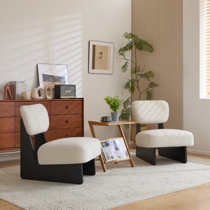 Christopher Knight Home Carlos Modern Wood Upholstered Accent Chair (Set of 2) - 1 of 4