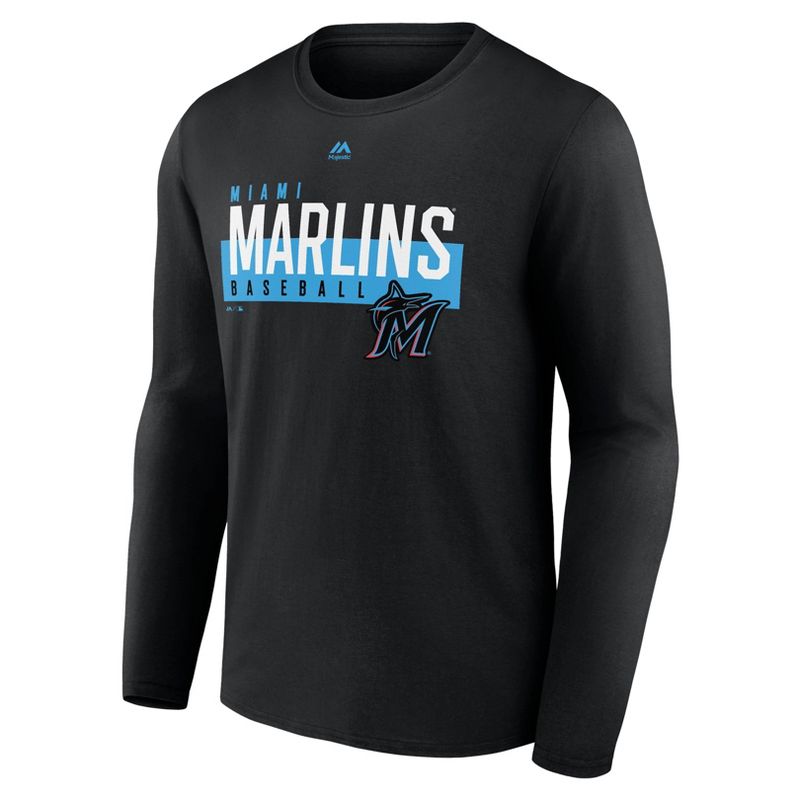 MLB Miami Marlins Men&#39;s Long Sleeve Core T-Shirt, 2 of 4