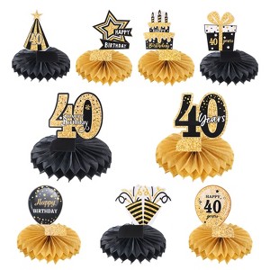 Unique Bargains Birthday Decoration Party Table Centerpiece 9 Pcs 40 Years Old - 1 of 4