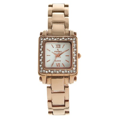 Women's Peugeot Crystal and White Dial Watch with crystals from Swarovski - Rose Gold