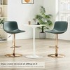 Infurnic Dining Chairs, Contemporary Upholstered Dining Chairs Set with Adjustable Height Handle, for Kitchen and Dining Room, 2PCS, Green, - 3 of 4