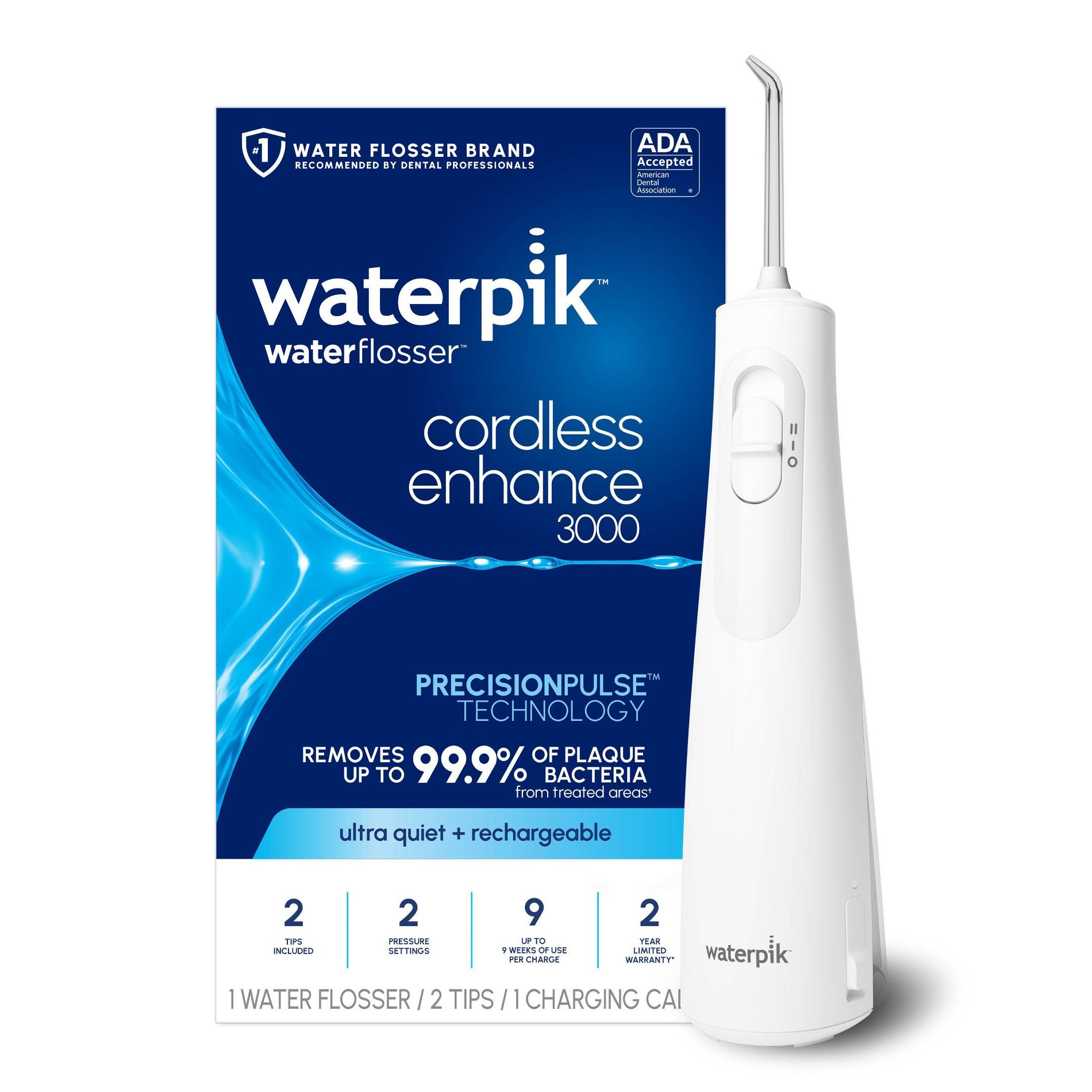 Waterpik Cordless Enhance Water Flosser - White
