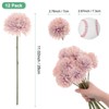 Unique Bargains Plastic Silk Durable Artificial Chrysanthemum Ball Flowers 11" - 3 of 4