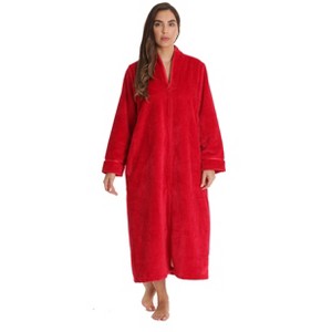 Just Love Textured Plush Zipper Lounger Robe for Women - 1 of 3