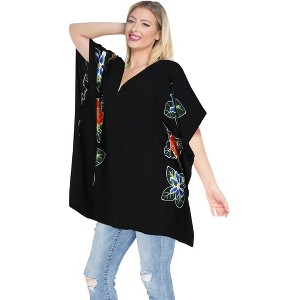 HAPPY BAY Women's Beachwear Swimsuit Coverups for Women Summer Swim Beach Dress Cover Ups for Swimwear Women Loose Party Bathing Suit 1X-2X - 1 of 3
