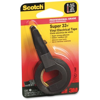 3M Electrical Tape Plastic 1/2"x200" Black 194