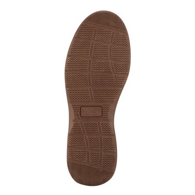 Dark Tan Genuine Leather Waterproof Lace-up Boat Shoe, Size 11.5