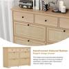 Brafab Rattan Dresser for Bedroom, 7 Drawer Mid-Century Natural Wood Dressers, Long Dresser TV Stand, Boho Closet Organizer Chests of Drawer - 3 of 4