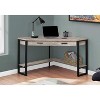 Monarch Specialties Computer Desk Home Office Corner Storage Drawers 42InchL Work Laptop Metal Laminate Beige Black Contemporary Modern - 2 of 4