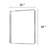CIPACHO Brushed Silver Metal Framed Wall Mirror - Unbreakable, Anti-Delivering, Distortion-Free, Easy Install - 3 of 4