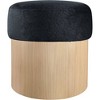 Meridian Furniture,Nimes Velour Fur Fabric Ottoman/Stool - 3 of 4