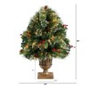 Nearly Natural 3-ft Holiday Pre-Lit Snow Tip Greenery - 2 of 4