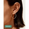 Hypoallergenic Silver Hoop Earrings, Lightweight Gold Large Hoops 20/30/50/70mm - 2 of 4