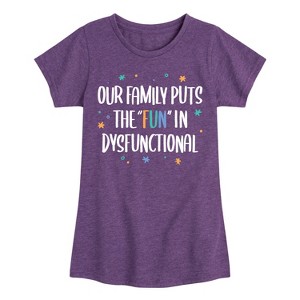 Girls' - Instant Message - Celebrate Family Fitted Short Sleeve Graphic T-Shirt - 1 of 4