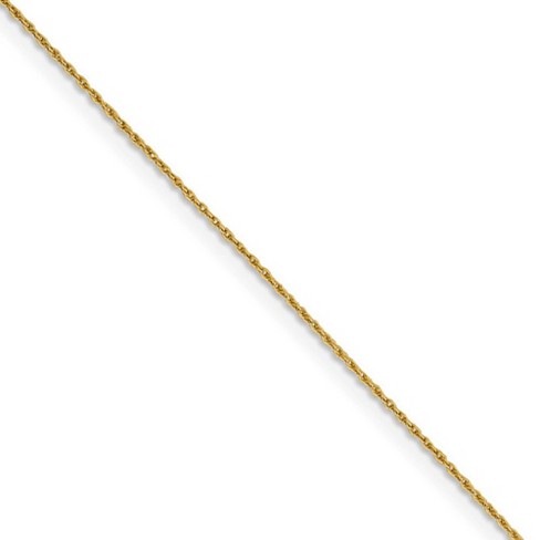 Black Bow Jewelry 0.8mm 14k Yellow Gold Loose Rope Chain Necklace - image 1 of 4