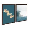 18" x 24" 2 Piece Sylvie Make Your Wave Framed Canvas Set by the Creative Bunch Studio Brown - Kate & Laurel All Things Decor - 2 of 4