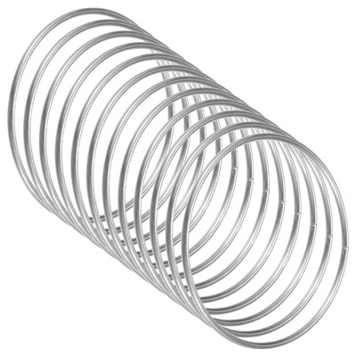 Unique Bargains Metal Electroplating Macrame Crafting Crafts Hoop 12 Pcs