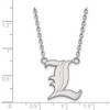 Black Bow Jewelry 10k White Gold Louisville Cardinals NCAA Necklace 18 Inch - 2 of 4