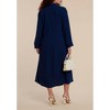 ELOQUII Tie Front Oversized Shirt Dress - 3 of 3