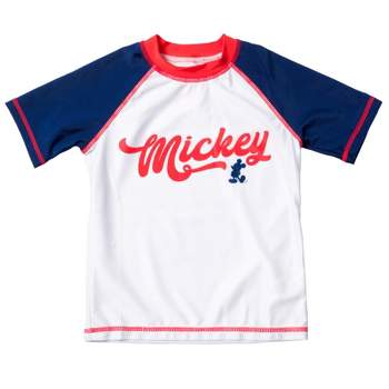 Disney Mickey Mouse Rash Guard Swim Shirt Little Kid to Big Kid