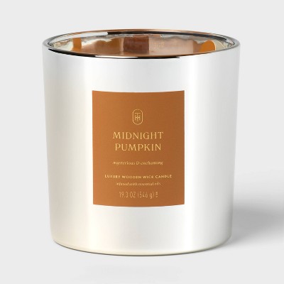 Wooden Wick Midnight Pumpkin Jar Candle 19.3oz - Threshold™