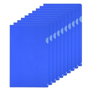 Unique Bargains L Type Plastic Portable Reusable Office Project Folder 10 Pcs - 1 of 4
