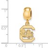 Black Bow Jewelry 14k Yellow Gold Plated Sterling Silver South Carolina Gamecocks NCAA Bead Charm - 4 of 4