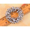 Anna-Kaci Crystal Rhinestone Faux Pearl Flower Swirl Wreath Fashion Pin Brooch - 3 of 4