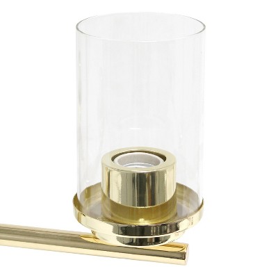 Elegant Gold Brass 5-Light Chandelier with Clear Glass Shades