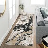 Acekool 5x7 Abstract Washable Rug – Soft Marble Design for Living Room, Bedroom & High-Traffic Areas - 2 of 4