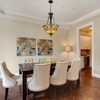 YIYIBYUS 3-Light Elegant Ceiling Pendant Light with Stained Glass Shade - 2 of 4