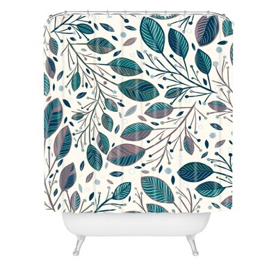 Rosebud Studio Always Happy Shower Curtain Green - Deny Designs