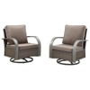 Outdoor Swivel Chair Patio Glider Chair with High Back Chair Set of 2 - 3 of 4