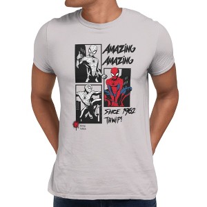Marvel Spider-Man Mens Amazing Since 1962 T-Shirt - Ice Grey