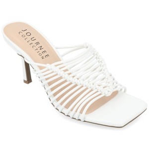 Journee Collection Womens Saskia Mid Heel Open Toe Pumps - 1 of 4