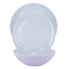 Gibson 12 Piece Melamine Embossed Dots Dinnerware Set - 2 of 4