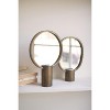 Antique Gold Tabletop Mirrors – 12"H Metal & Glass Decorative Vanity Mirrors Set of 2, Brass Finish by Kalalou - 3 of 4