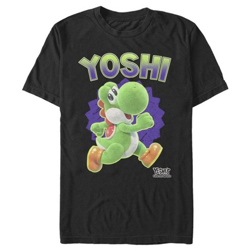 Men s Nintendo Yoshi 90s Vibe T Shirt Black Medium