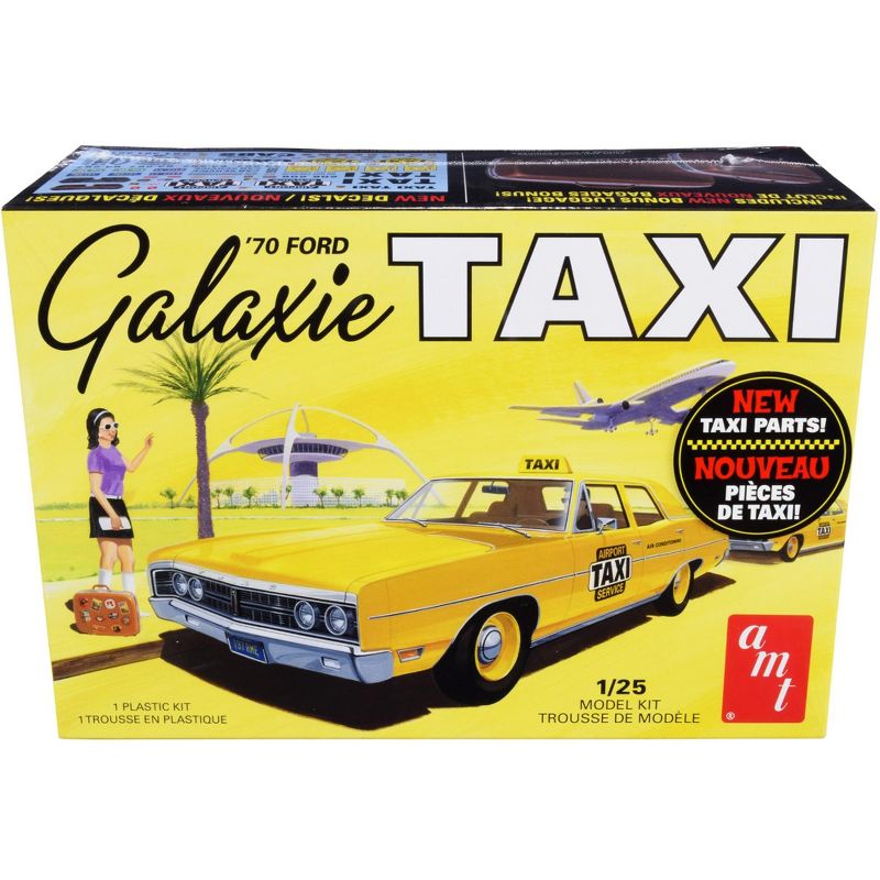 Skill 2 Model Kit 1970 Ford Galaxie "Taxi" with Luggage 1/25 Scale Model by AMT, 1 of 5