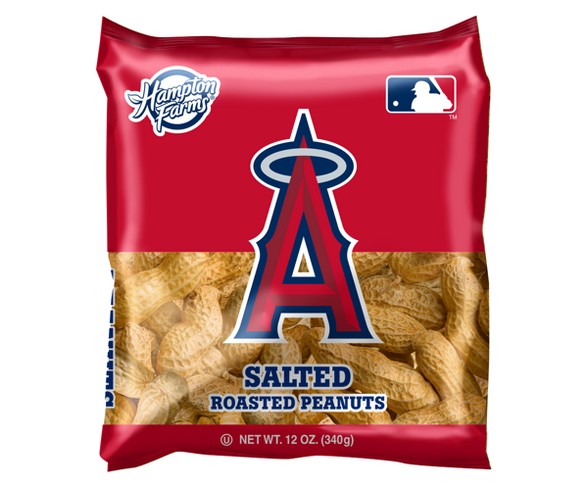 Hampton Farms Los Angeles Angels of Anaheim Unsalted In-Shell Roasted Peanuts - 12oz