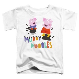 Toddler Boys' Peppa Pig George Pig Muddy Puddles T Shirt - 1 of 2