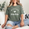 Simply Sage Market Women's Blessed Mama Heart Short Sleeve Garment Dyed Tee - 2 of 3
