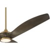 Casa Vieja 60" La Jolla Surf Modern Indoor Ceiling Fan 3 Blade LED Light Remote Control Soft Brass Finish Gray Oak Finish Blades Bedroom Living Room - 4 of 4