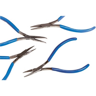 EuroTool Stainless Steel Ultra Light-Weight Mini Plier, 5 Inches, Set of 4